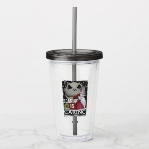 Jack Skellington & Santa Scaring is Caring Acrylic Tumbler