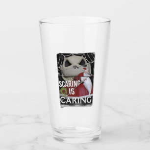 Jack Skellington & Santa Scaring is Caring Glass