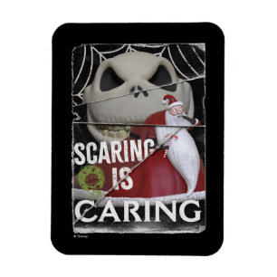 Jack Skellington & Santa Scaring is Caring Magnet