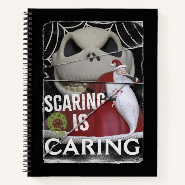 Jack Skellington & Santa | Scaring is Caring Notebook (Front)