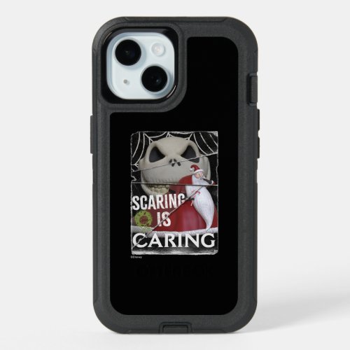Jack Skellington  Santa  Scaring is Caring iPhone 15 Case