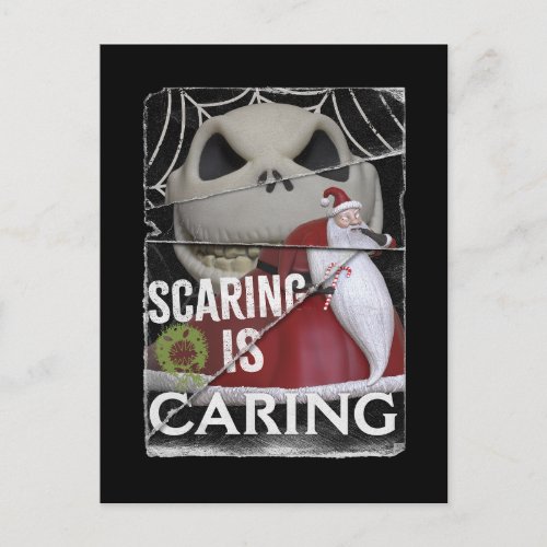 Jack Skellington  Santa  Scaring is Caring Postcard