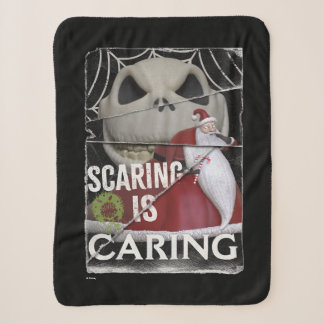 Jack Skellington & Santa | Scaring is Caring Sherpa Blanket