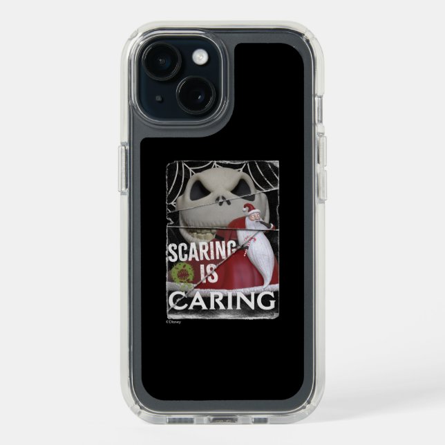 Jack Skellington & Santa | Scaring is Caring Speck iPhone Case (Front (Black))
