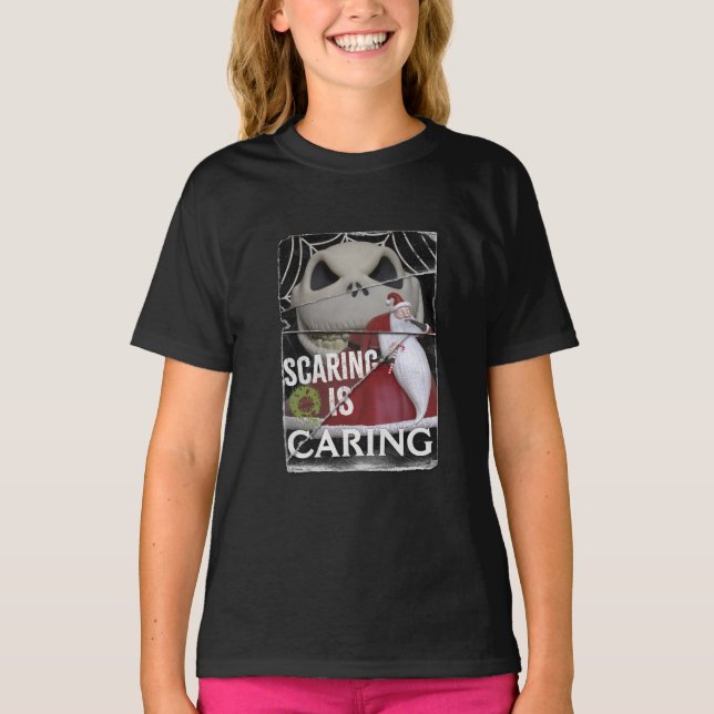 Jack Skellington & Santa | Scaring is Caring T-Shirt (Front)