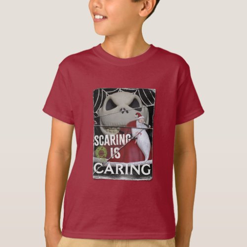 Jack Skellington  Santa  Scaring is Caring T_Shirt