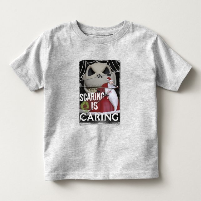 Jack Skellington & Santa | Scaring is Caring Toddler T-shirt (Front)