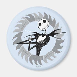 Jack Skellington   Saw Blade Frame Magnet