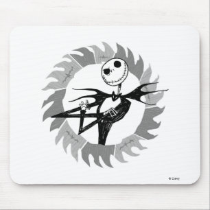 Jack Skellington Saw Blade Frame Mouse Pad