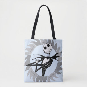 Jack Skellington Saw Blade Frame Tote Bag