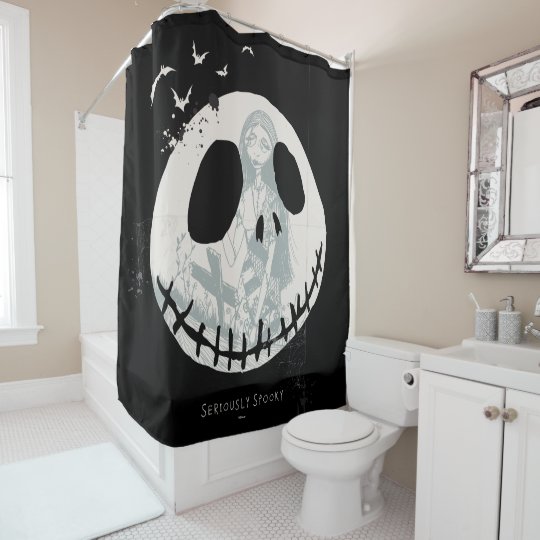 Jack Skellington Seriously Spooky Shower Curtain Zazzle Com