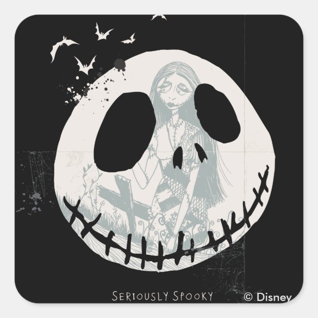 Jack Skellington | Seriously Spooky Square Sticker (Front)