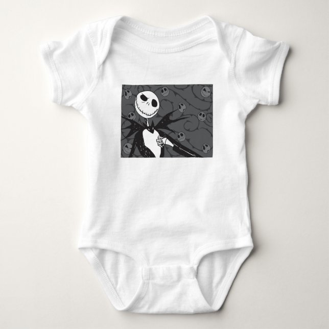 Jack Skellington | Skellington Background Baby Bodysuit (Front)