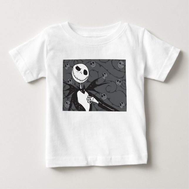 Jack Skellington | Skellington Background Baby T-Shirt (Front)