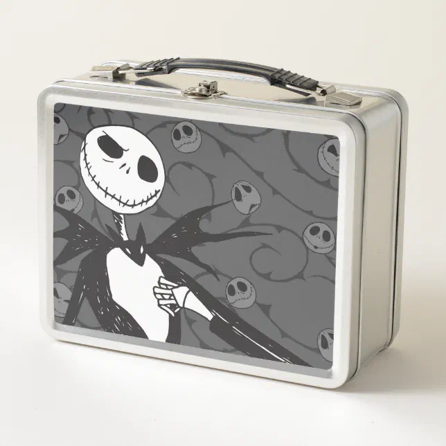 Jack Skellington Skellington Background Metal Lunch Box Zazzle