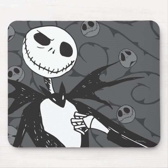 Jack Skellington | Skellington Background Mouse Pad (Front)
