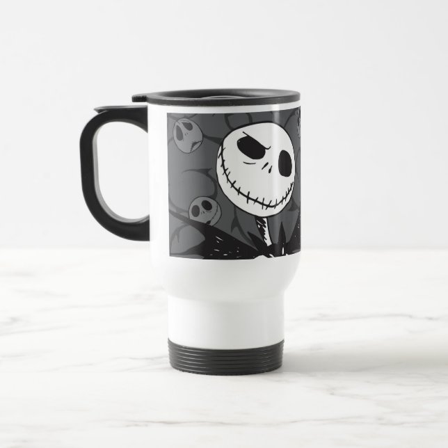 Jack Skellington | Skellington Background Travel Mug (Left)