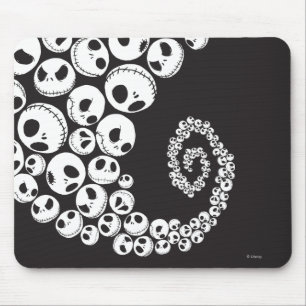 Jack Skellington Skull Swirl Mouse Pad