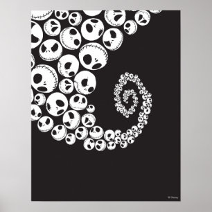 Jack Skellington   Skull Swirl Poster