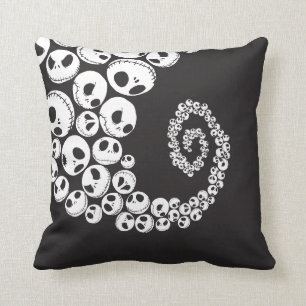 Jack Skellington   Skull Swirl Throw Pillow