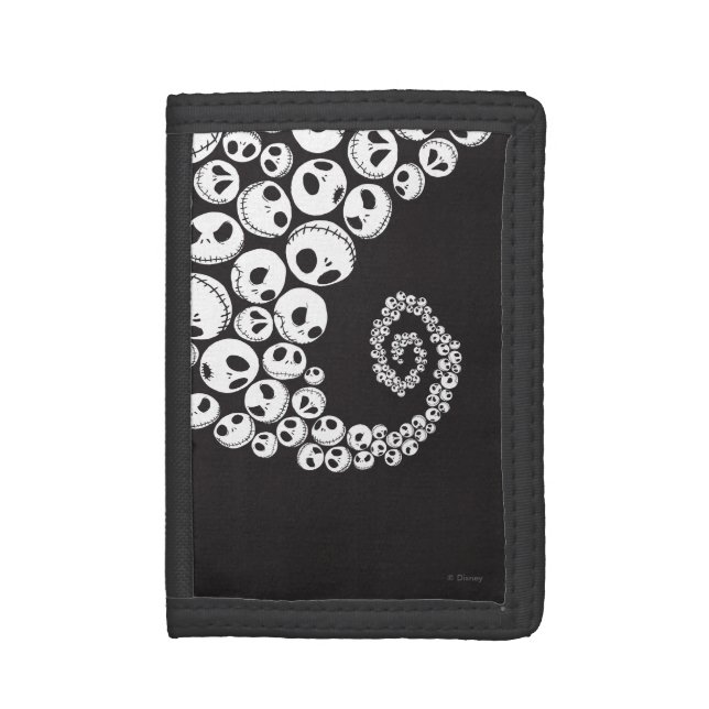 Jack Skellington | Skull Swirl Tri-fold Wallet (Front Vertical)