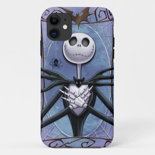 Jack Skellington  Spider Web Frame iPhone 11 Case