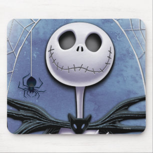 Jack Skellington Spider Web Frame Mouse Pad