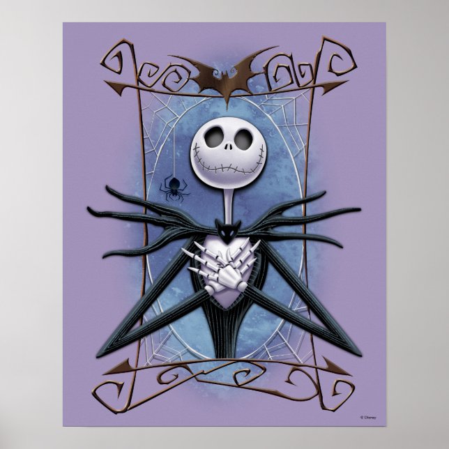 Jack Skellington | Spider Web Frame Poster (Front)