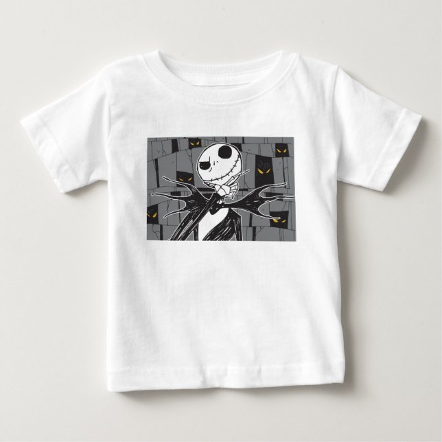 Jack Skellington | Spooky Eye Background Baby T-Shirt (Front)