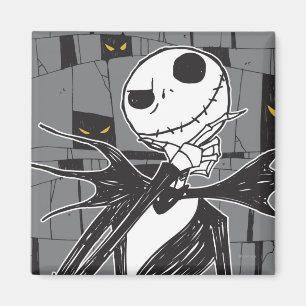 Jack Skellington Spooky Eye Background Magnet
