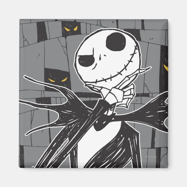 Jack Skellington | Spooky Eye Background Magnet (Front)