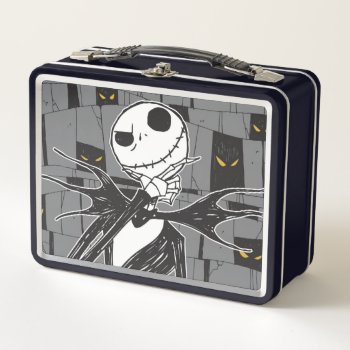 Jack Skellington | Spooky Eye Background Metal Lunch Box by nightmarebeforexmas at Zazzle