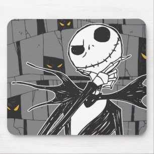 Jack Skellington Spooky Eye Background Mouse Pad