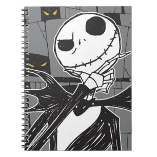 Jack Skellington Spooky Eye Background Notebook