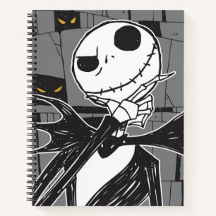 Jack Skellington Spooky Eye Background Notebook