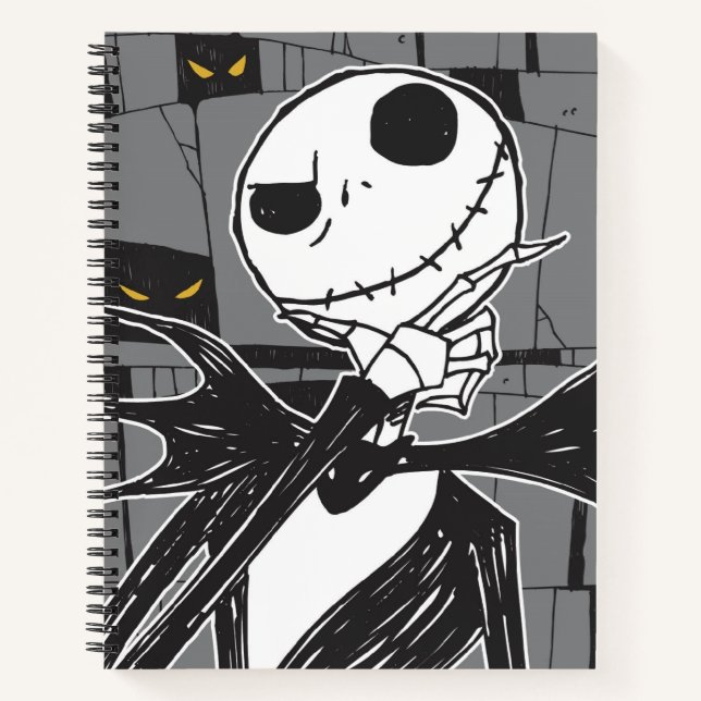 Jack Skellington | Spooky Eye Background Notebook (Front)