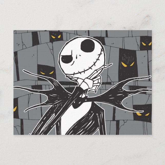 Jack Skellington | Spooky Eye Background Postcard (Front)