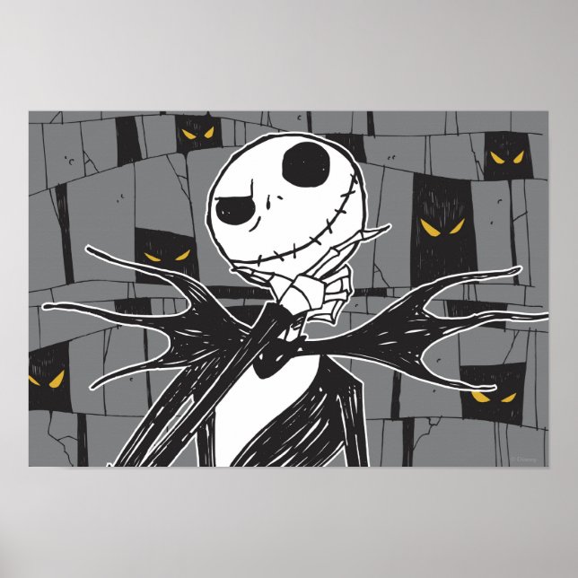 Jack Skellington | Spooky Eye Background Poster (Front)
