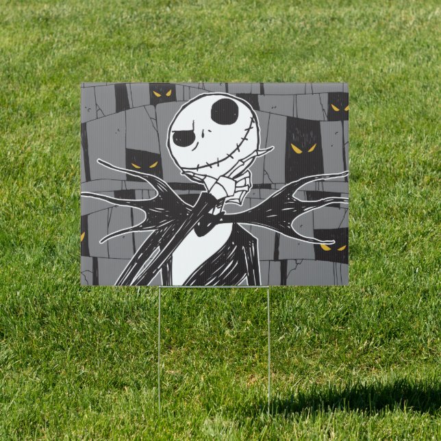 Jack Skellington | Spooky Eye Background Sign (Insitu)