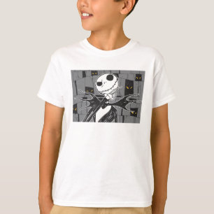 Jack Skellington   Spooky Eye Background T-Shirt