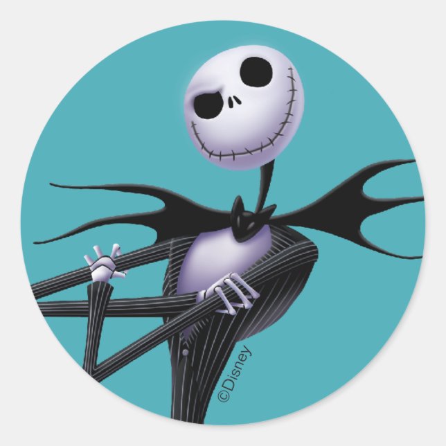 Jack Skellington | Standing Classic Round Sticker (Front)