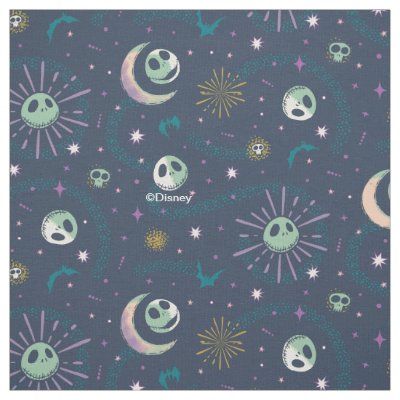Jack Skellington Sun, Moon, &amp; Stars Tarot Pattern Fabric
