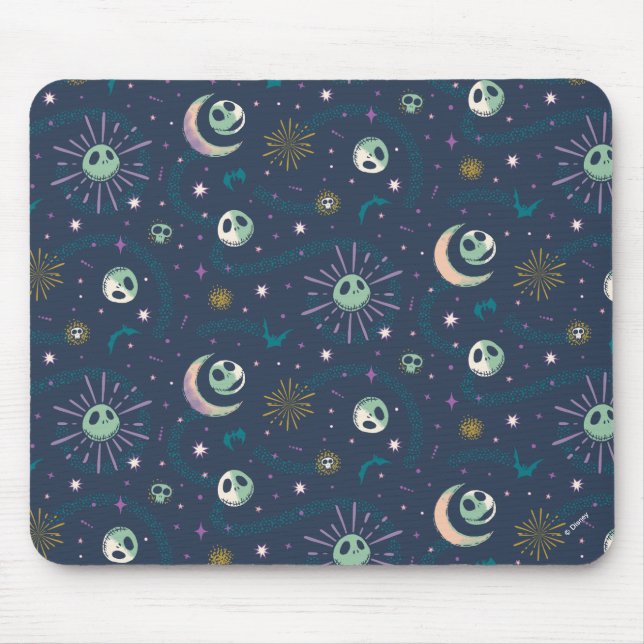 Jack Skellington Sun, Moon, & Stars Tarot Pattern Mouse Pad (Front)