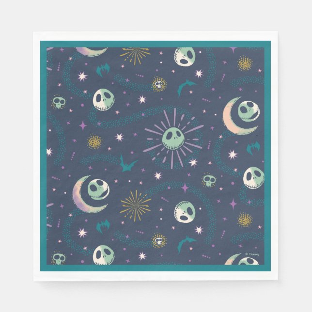 Jack Skellington Sun, Moon, & Stars Tarot Pattern Napkins (Front)