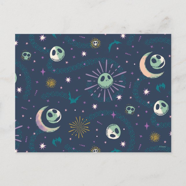 Jack Skellington Sun, Moon, & Stars Tarot Pattern Postcard (Front)