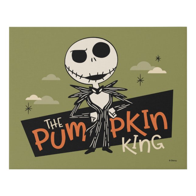 Jack Skellington the Pumpkin King Faux Canvas Print (Front)