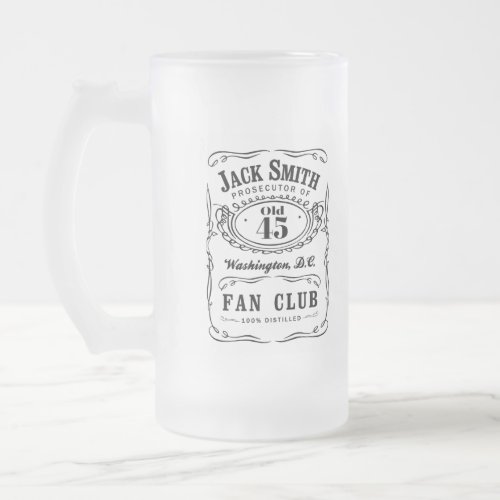 Jack Smith Fan Club Frosted Glass Beer Mug