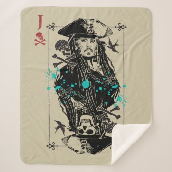 Jack Sparrow - A Wanted Man Sherpa Blanket by DisneyPirates at Zazzle