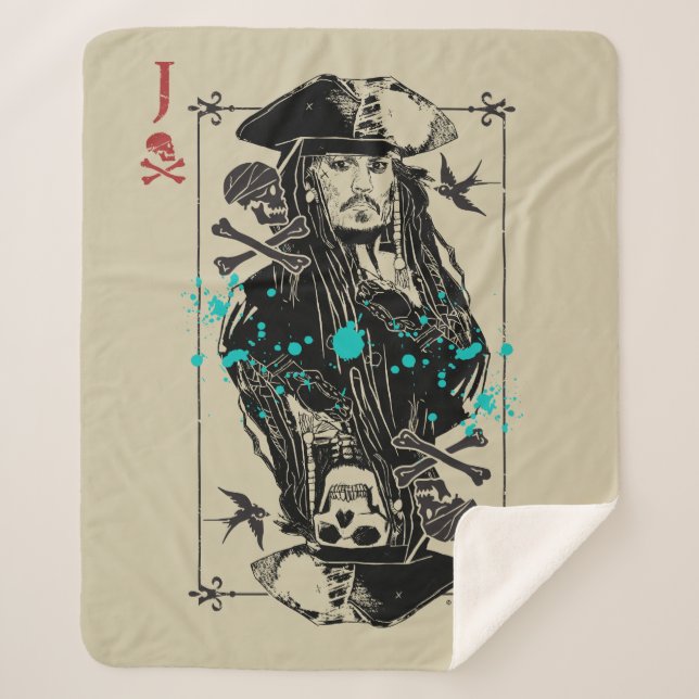 Jack Sparrow - A Wanted Man Sherpa Blanket (Front)