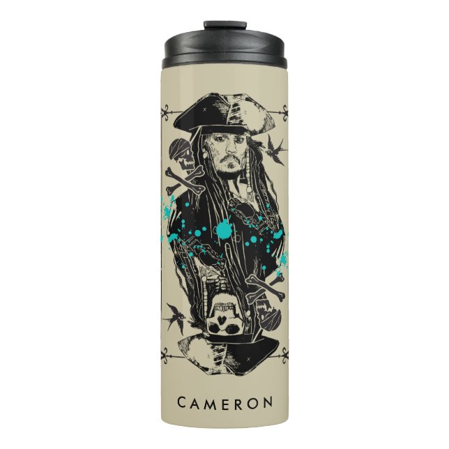 Jack Sparrow - A Wanted Man Thermal Tumbler (Front)